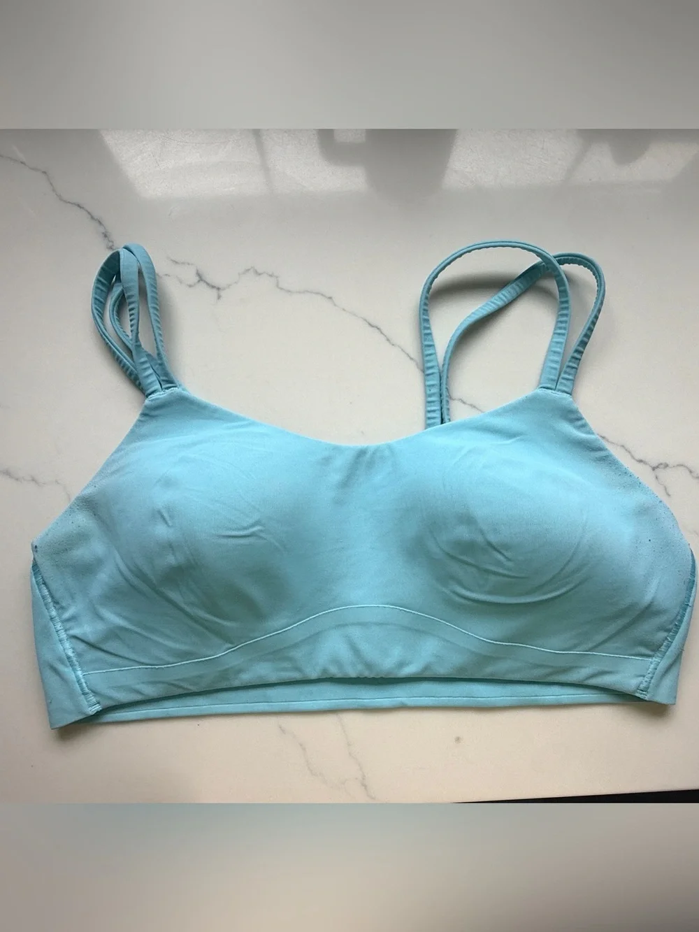 lululemon athletica Light Blue Strappy Sports Bra